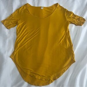 Golden Yellow Old Navy Luxe Short Sleeve Long Tunic Womens Large